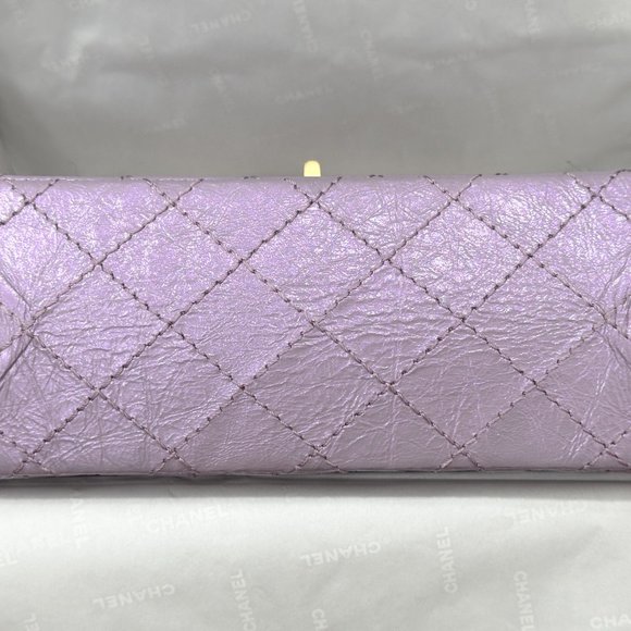 CHANEL 24P LAVENDER CALFSKIN MINI REISSUE 2.55 BAG GOLD HW - Picture 11 of 15